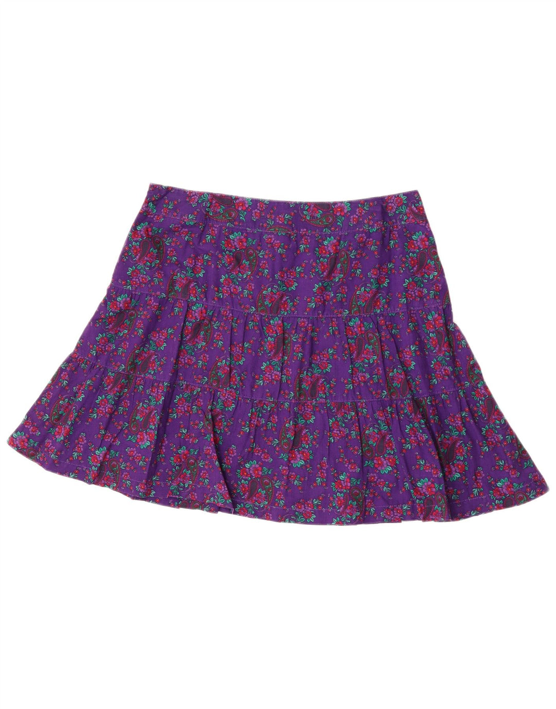 S.Oliver Dame Mini-nederdel EU 40 Medium W34 Lilla Blomsterbomuld