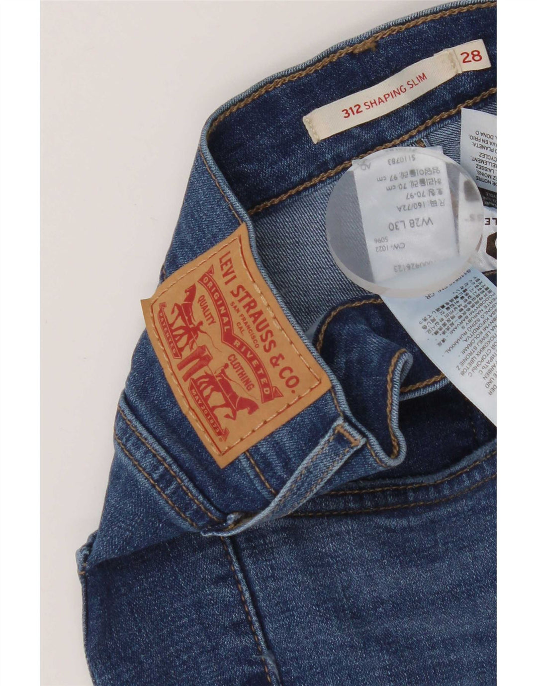 Levi's Dame 312 Shaping Slim Jeans W28 L30 Blå Bomuld