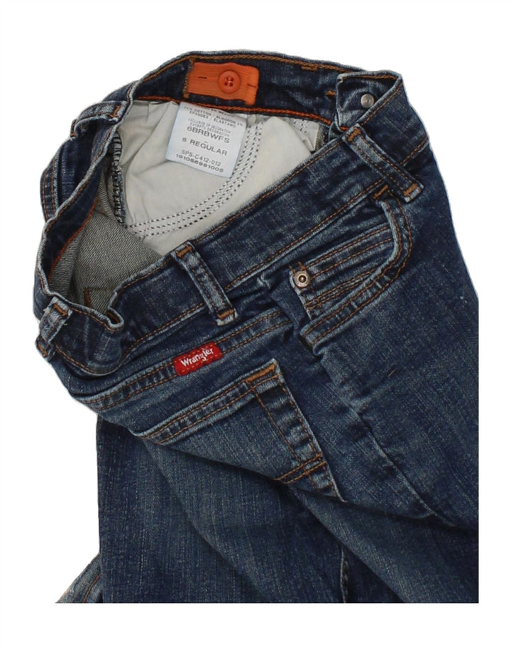WRANGLER Boys Bootcut Jeans 7-8 Years W24 L22 Navy Blue Cotton Vintage Wrangler and Second-Hand Wrangler from Messina Hembry 