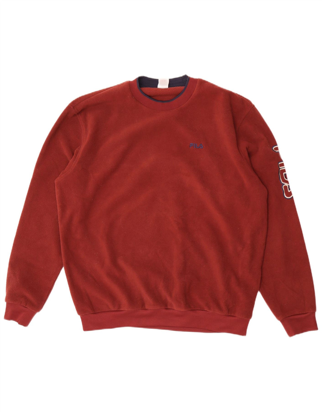 Fila Herre grafisk fleecetrøje Stor rødbrun polyester