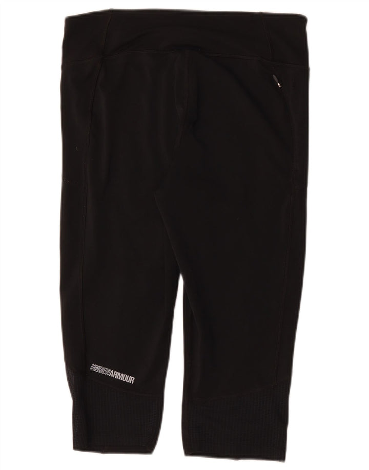 Under Armour Kvinders Grafiske Capri Leggings UK 14 Large Black Polyester