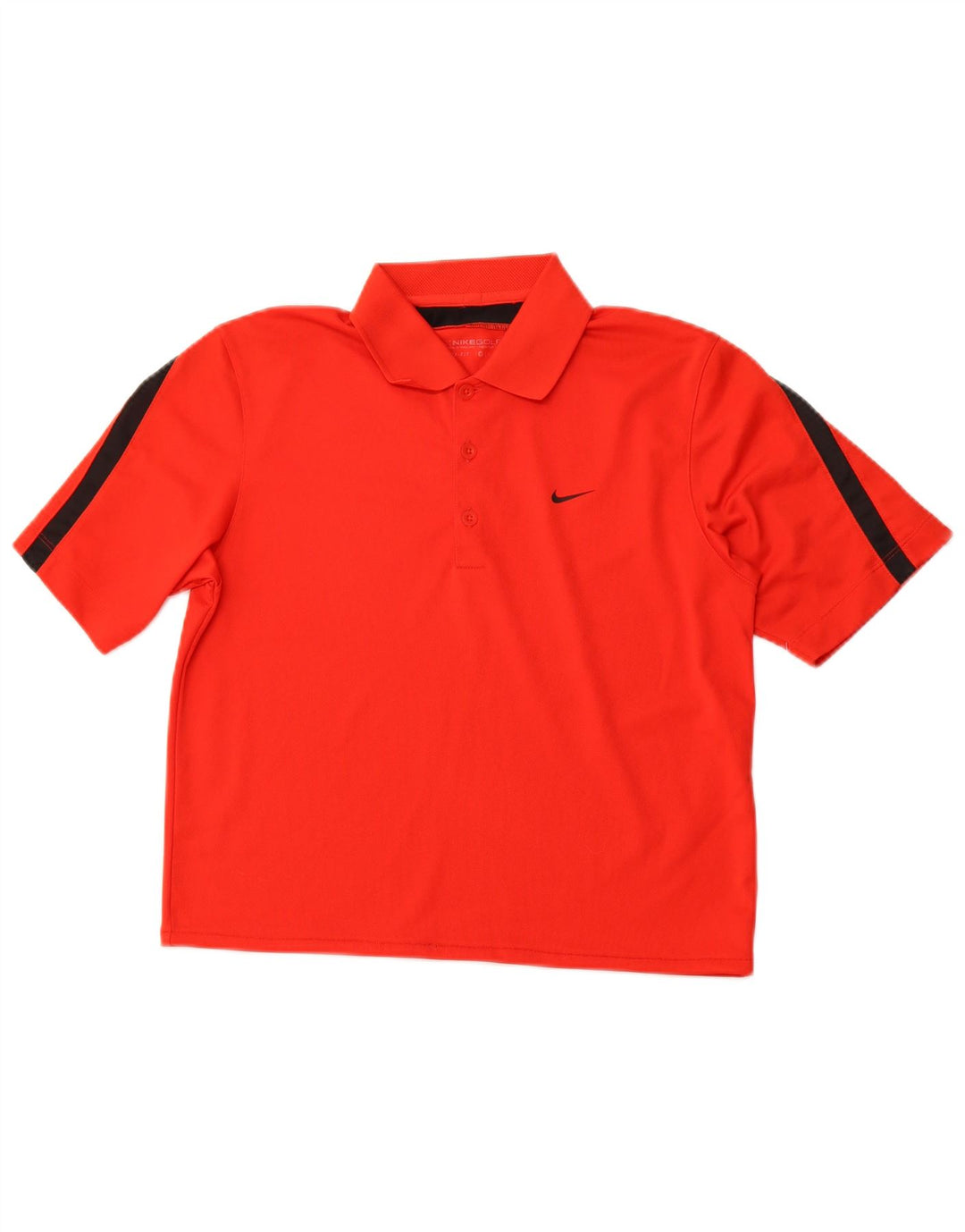NIKE Dame Dri Fit Polo Shirt UK 10 Small Red Colourblock