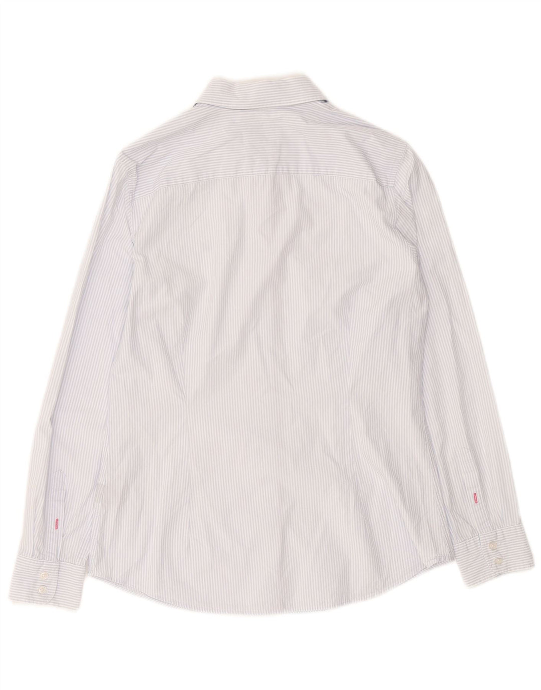 CREW CLOTHING Dame Classic Fit skjorte UK 10 Lille blå stribet bomuld