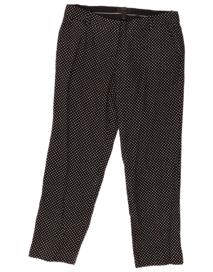 J. CREW Dame Slim Capri Bukser US 6 Medium W30 L25 Sort Plettet