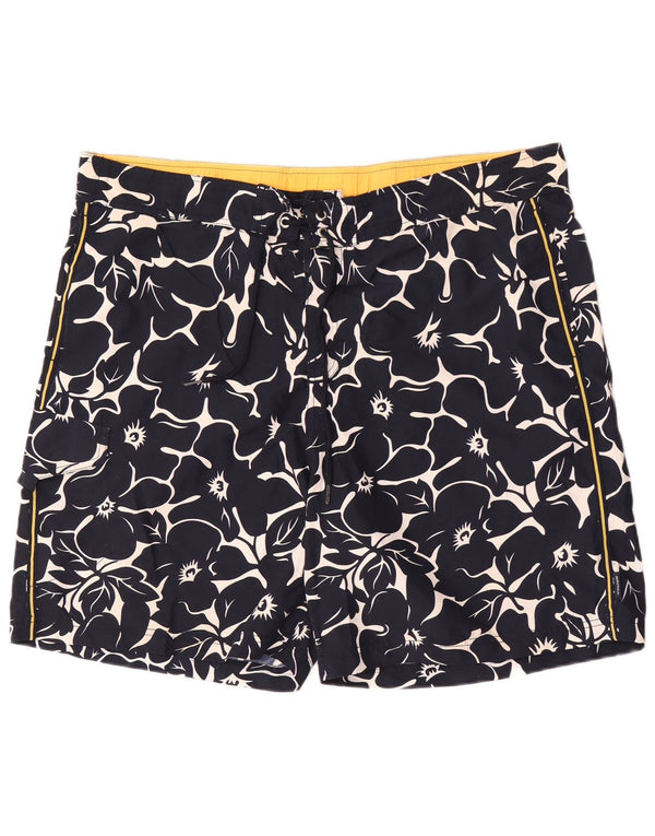 Nautica badeshorts til mænd XL marineblå blomsterpolyester