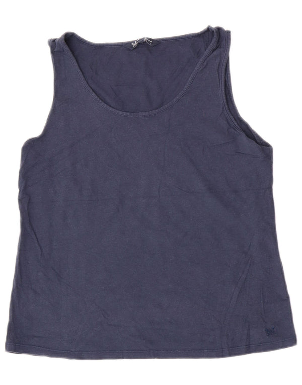 Crew Clothing Womens Vest Top UK 16 Large Navy Blue Cotton