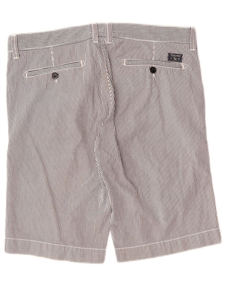 Woolrich Chino Shorts til mænd W33 Medium Marineblå Nålestribet bomuld
