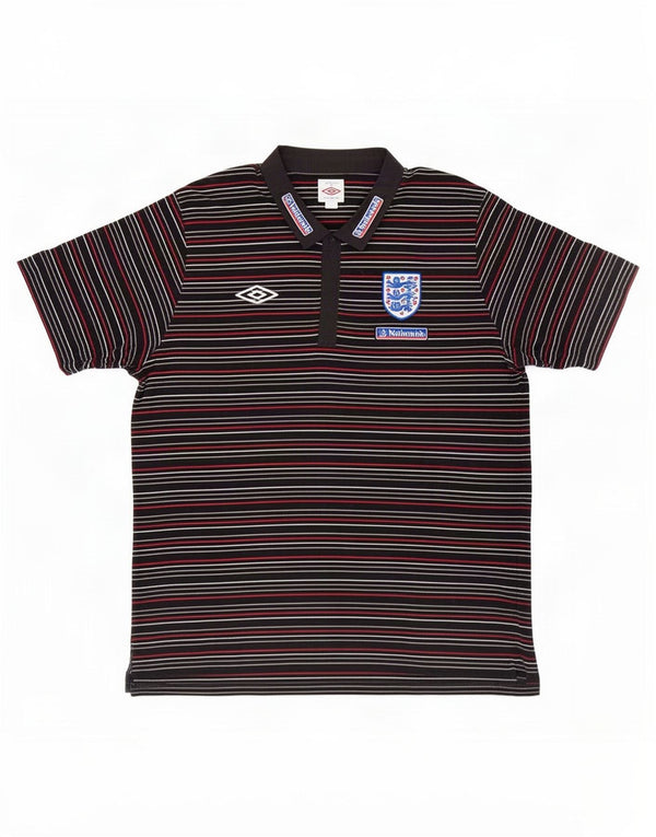 Umbro Herre England Grafisk Polo Shirt 3XL Flerfarvet nålestribet bomuld