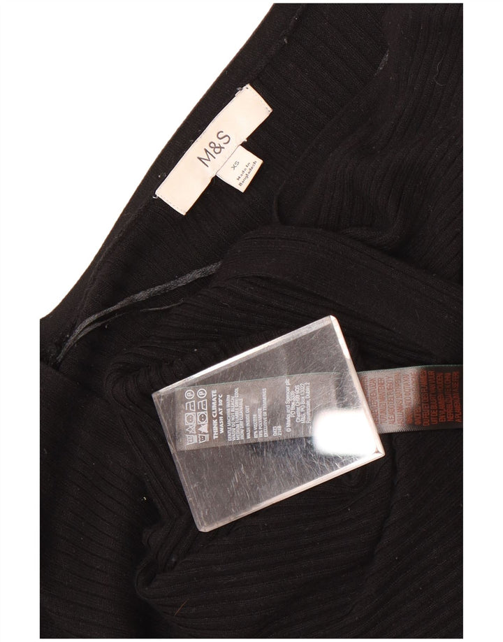 Marks & Spencer Dame Oversized Open Cardigan Sweater UK 6 XS Sort