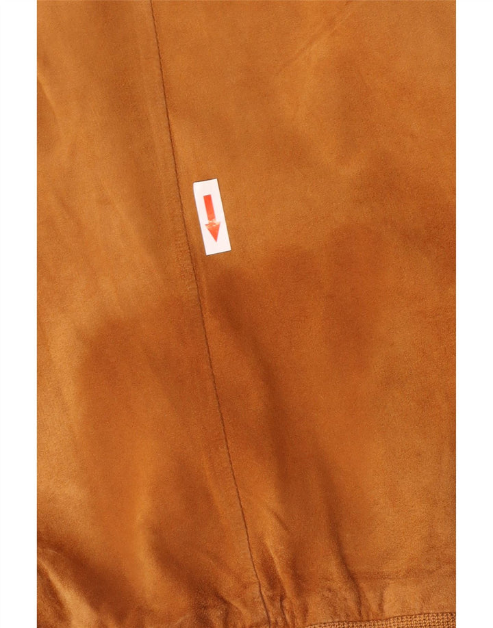 Gimo's Herre Ruskind Bomber Jacket UK 40 Large Beige Læder