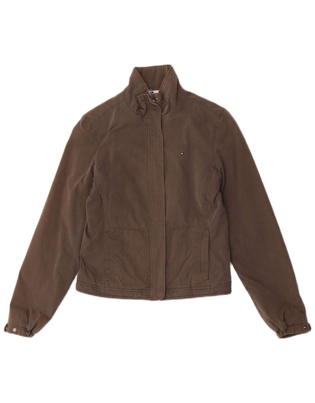 Tommy Hilfiger Kvinders Bomberjakke UK 10 Small Grå Polyester