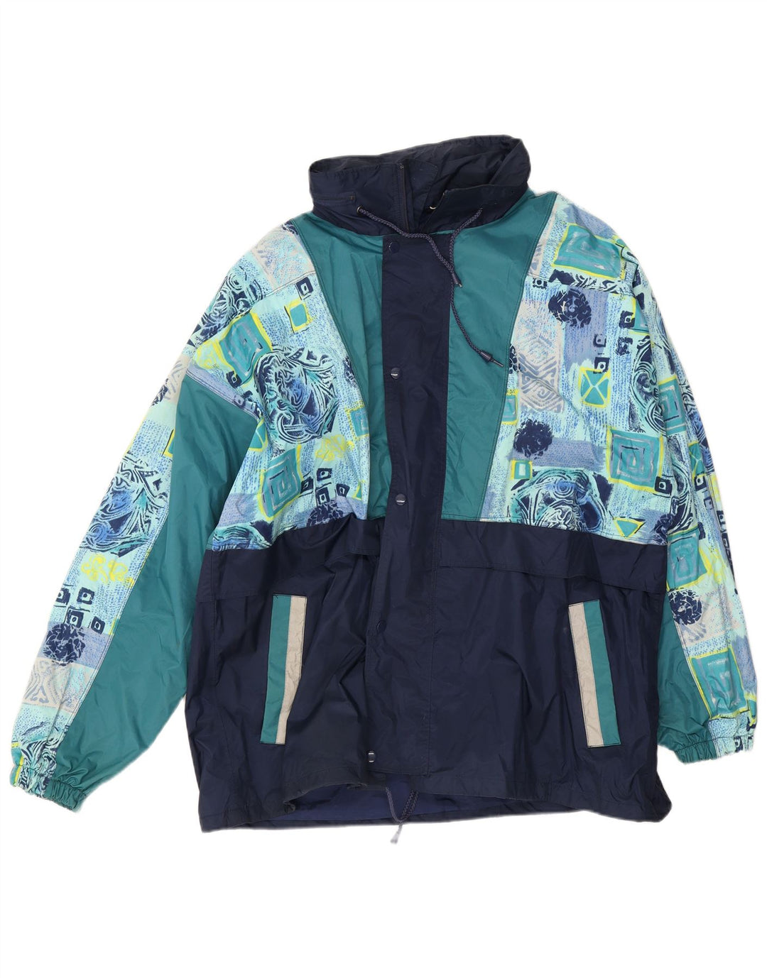 Shamp Regnjakke til mænd UK 42 XL Marineblå Colourblock Polyamid