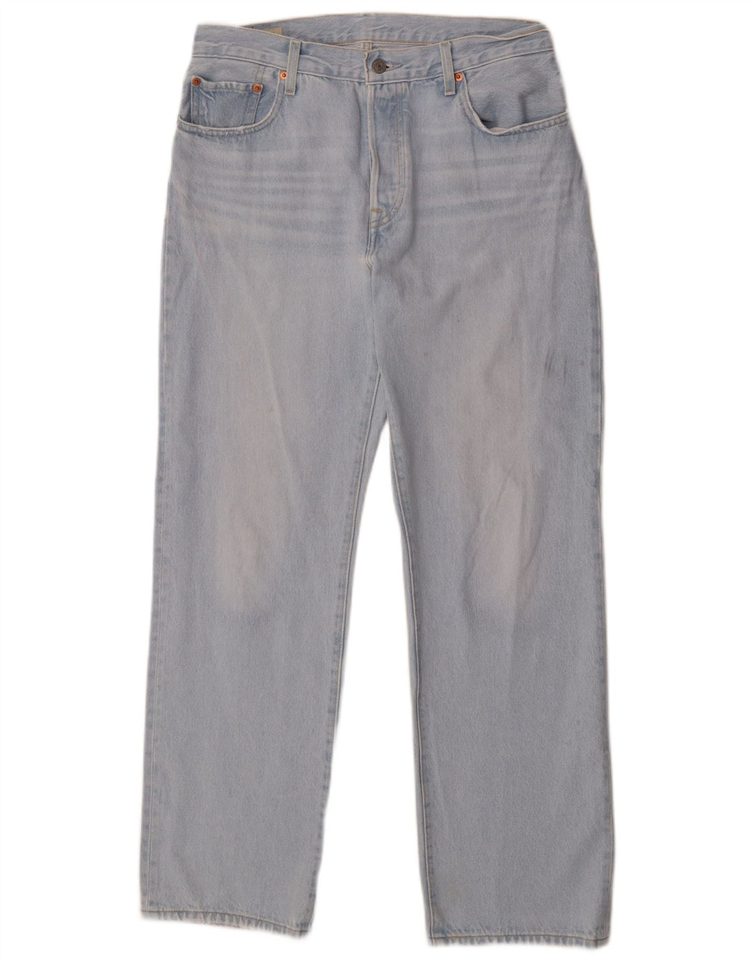 Levi's Herre 501 Straight Jeans W29 L30 Blå Bomuld