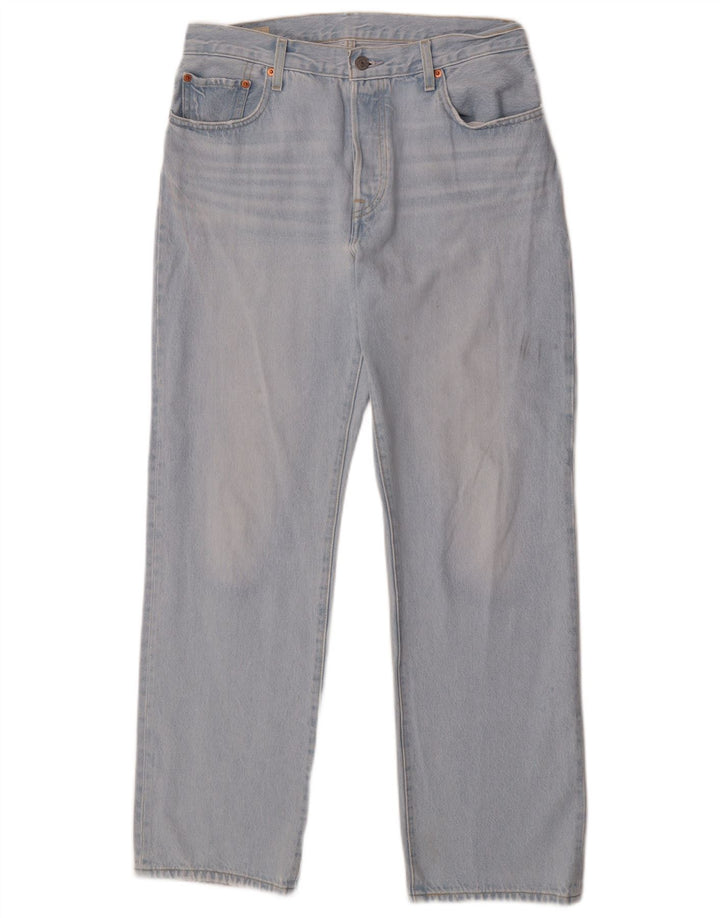Levi's Herre 501 Straight Jeans W29 L30 Blå Bomuld