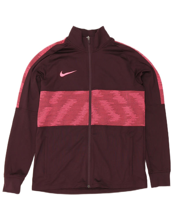 Nike Herre Dri Fit træningsdragt Topjakke Medium Maroon Geometrisk Polyester