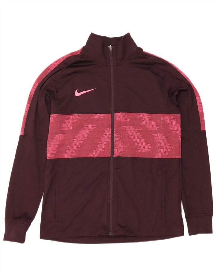 Nike Herre Dri Fit træningsdragt Topjakke Medium Maroon Geometrisk Polyester