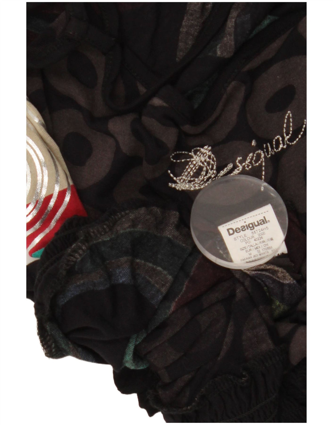 DESIGUAL Dame Cami Top UK 12 Medium Flerfarvet Geometrisk