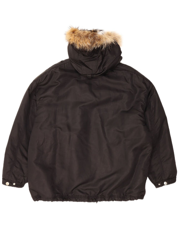 COLMAR Mens Hooded Windbreaker Jacket UK 42 XL Black Polyamide