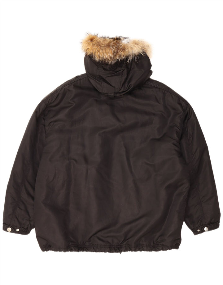 COLMAR Vindjakke med hætte til mænd UK 42 XL Sort polyamid