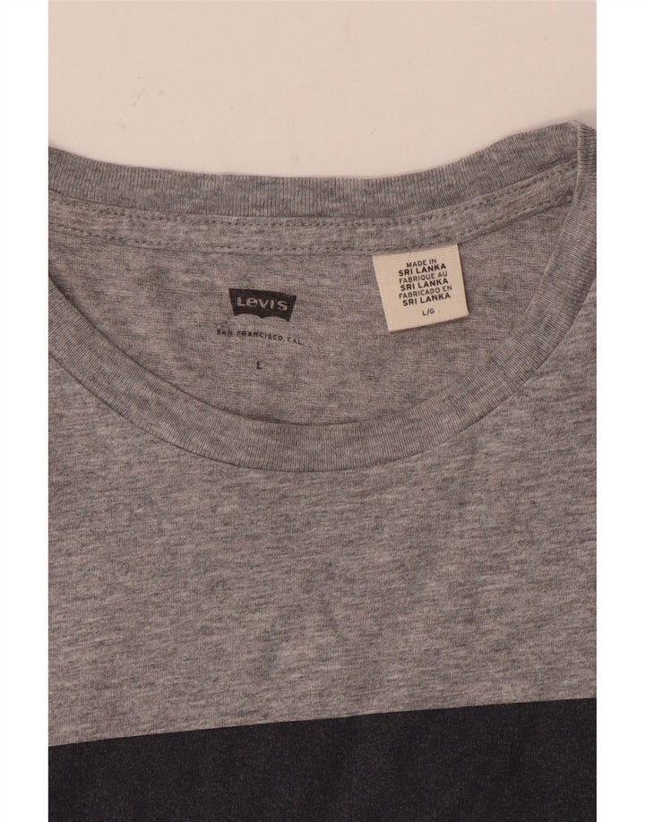 Levi's Herre grafisk T-shirt Top Stor Grå Flecked
