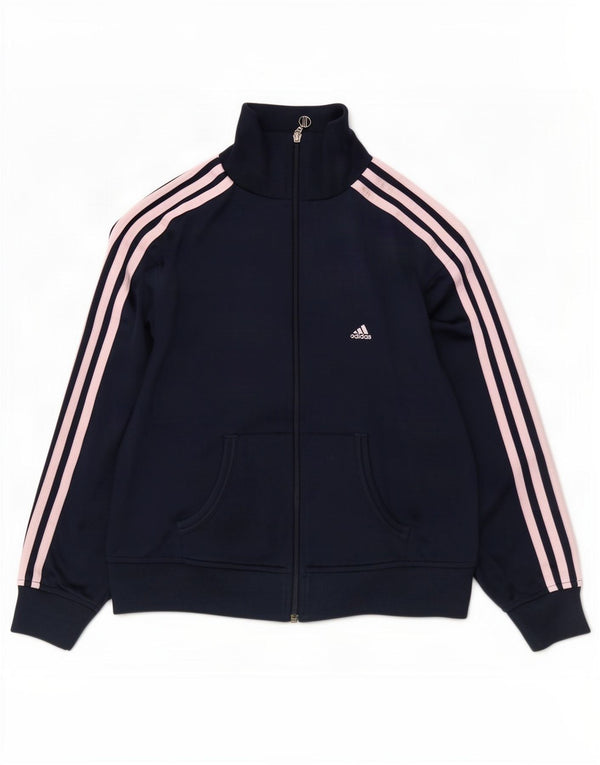 Adidas træningsdragt topjakke til kvinder UK 14 Mellem marineblå polyester