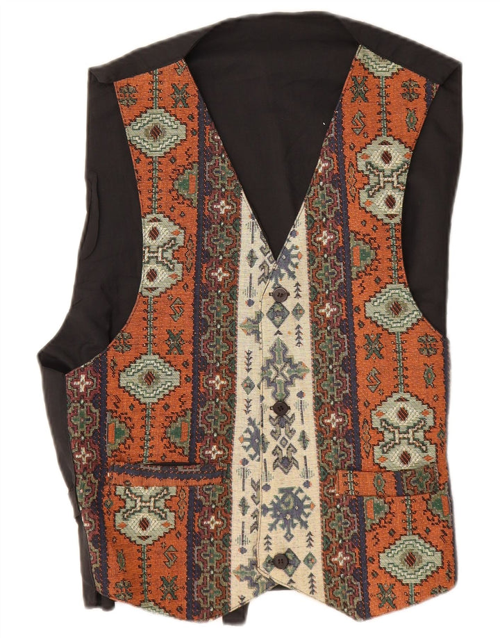 Vintage vest for mænd Lille flerfarvet Fair Isle