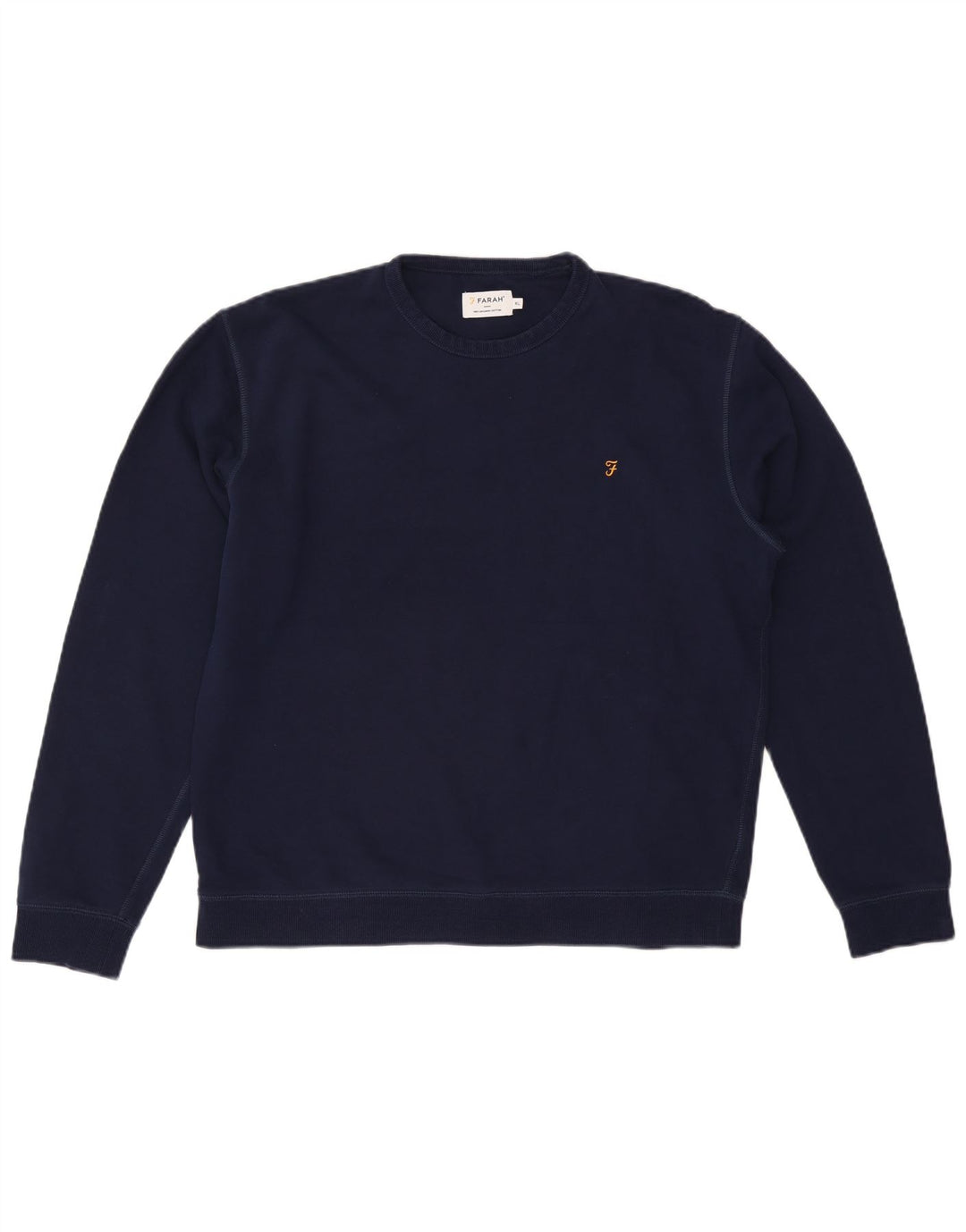 FARAH Herre sweater med rund hals XL marineblå bomuld