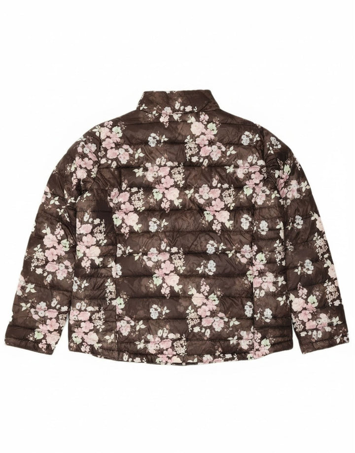 JANINA Polstret jakke til kvinder IT 46 Large Brown Floral