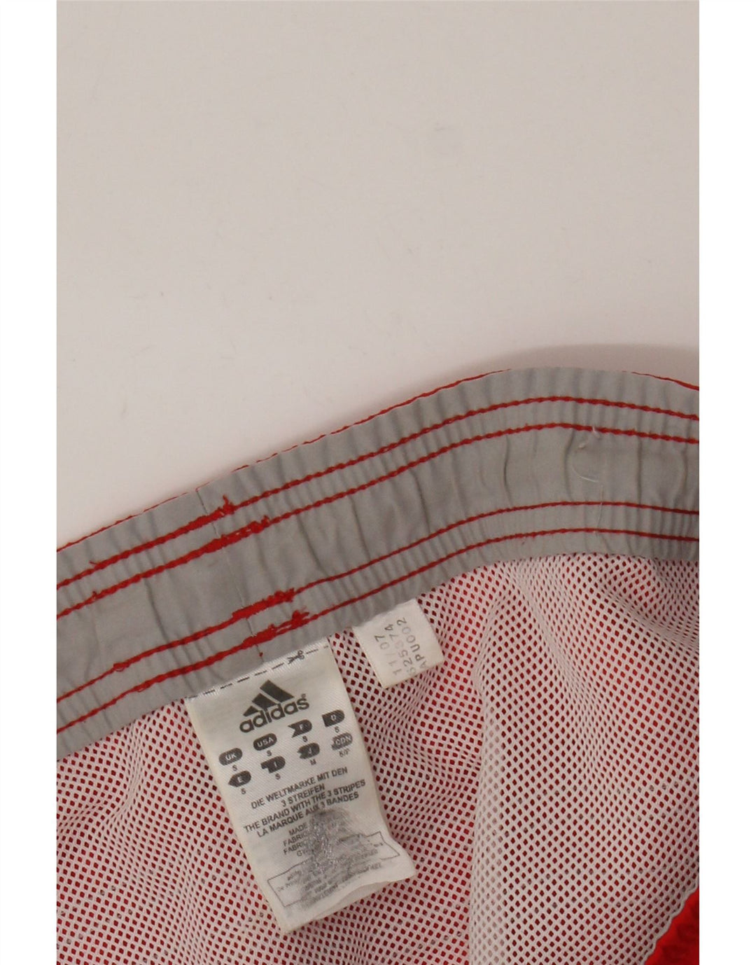 Adidas grafiske badeshorts til mænd Small Red Colourblock Polyester