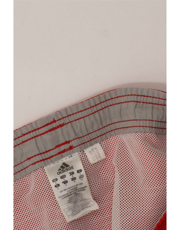 Adidas grafiske badeshorts til mænd Small Red Colourblock Polyester