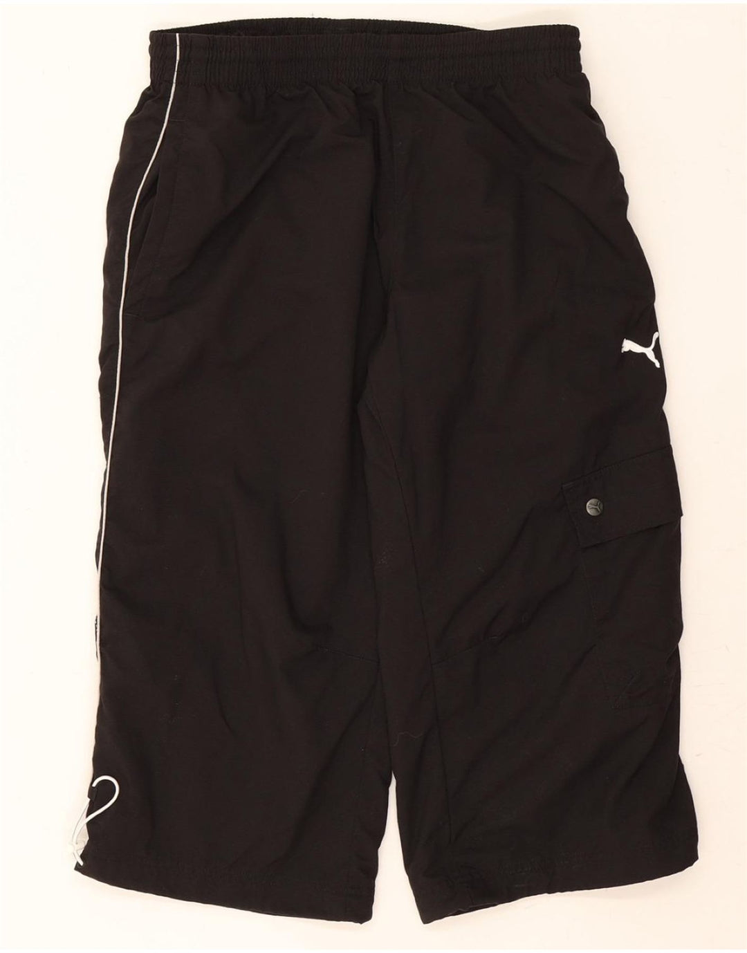 PUMA Mens Graphic Capri Tracksuit Trousers Medium Black Vintage Puma and Second-Hand Puma from Messina Hembry 