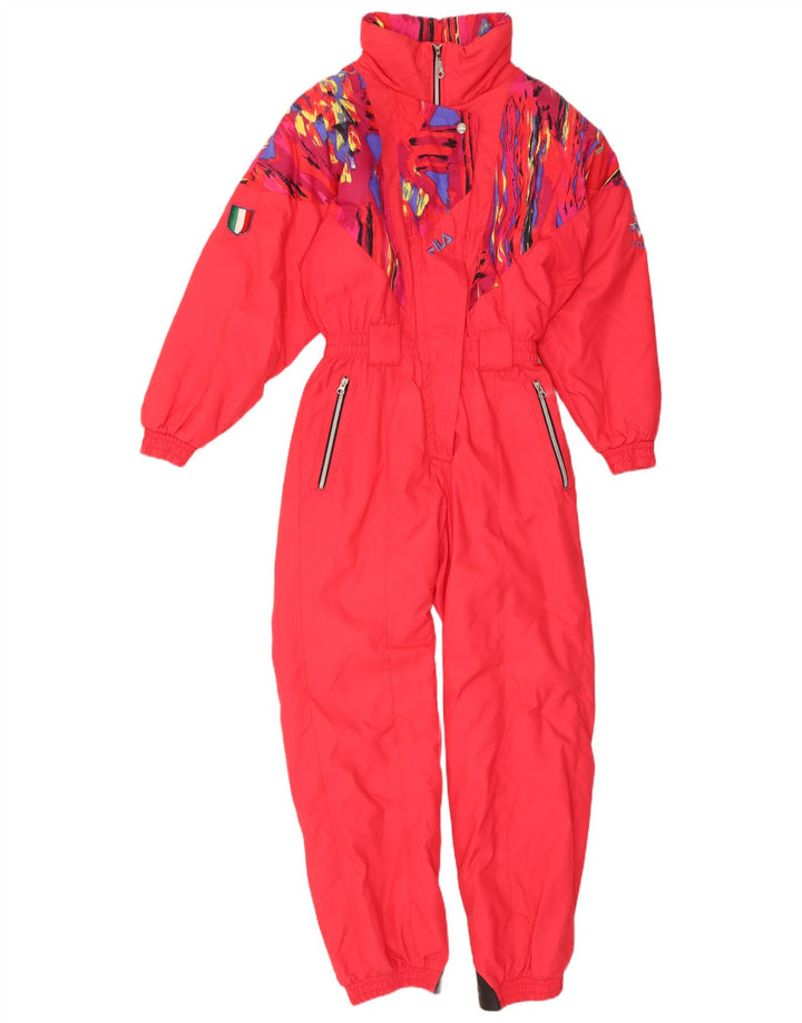 Fila Dame Ski Jumpsuit IT 44 Medium Red Colourblock