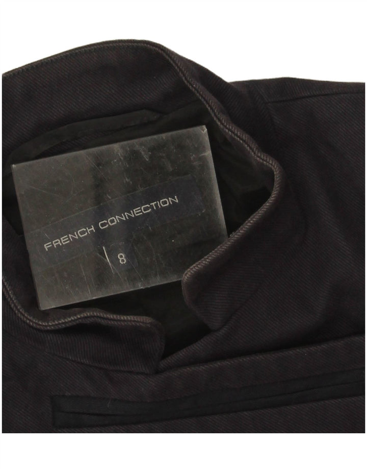 French Connection Dame 6 Button Blazer Jacket UK 8 Small Navy Blue Bomuld