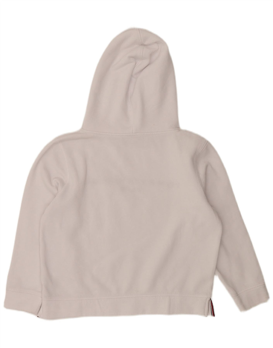 TOMMY HILFIGER Oversized grafisk hættetrøje til kvinder UK 14 Medium White