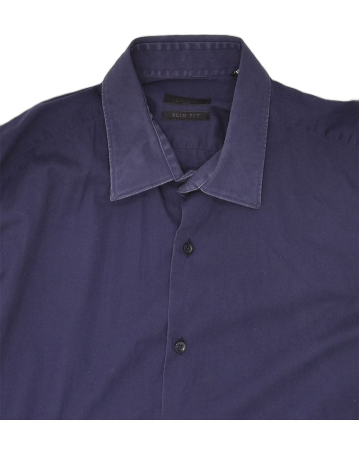 LIU JO Mens Shirt Size 40 Medium Navy Blue Cotton | Vintage Liu Jo | Thrift | Second-Hand Liu Jo | Used Clothing | Messina Hembry 