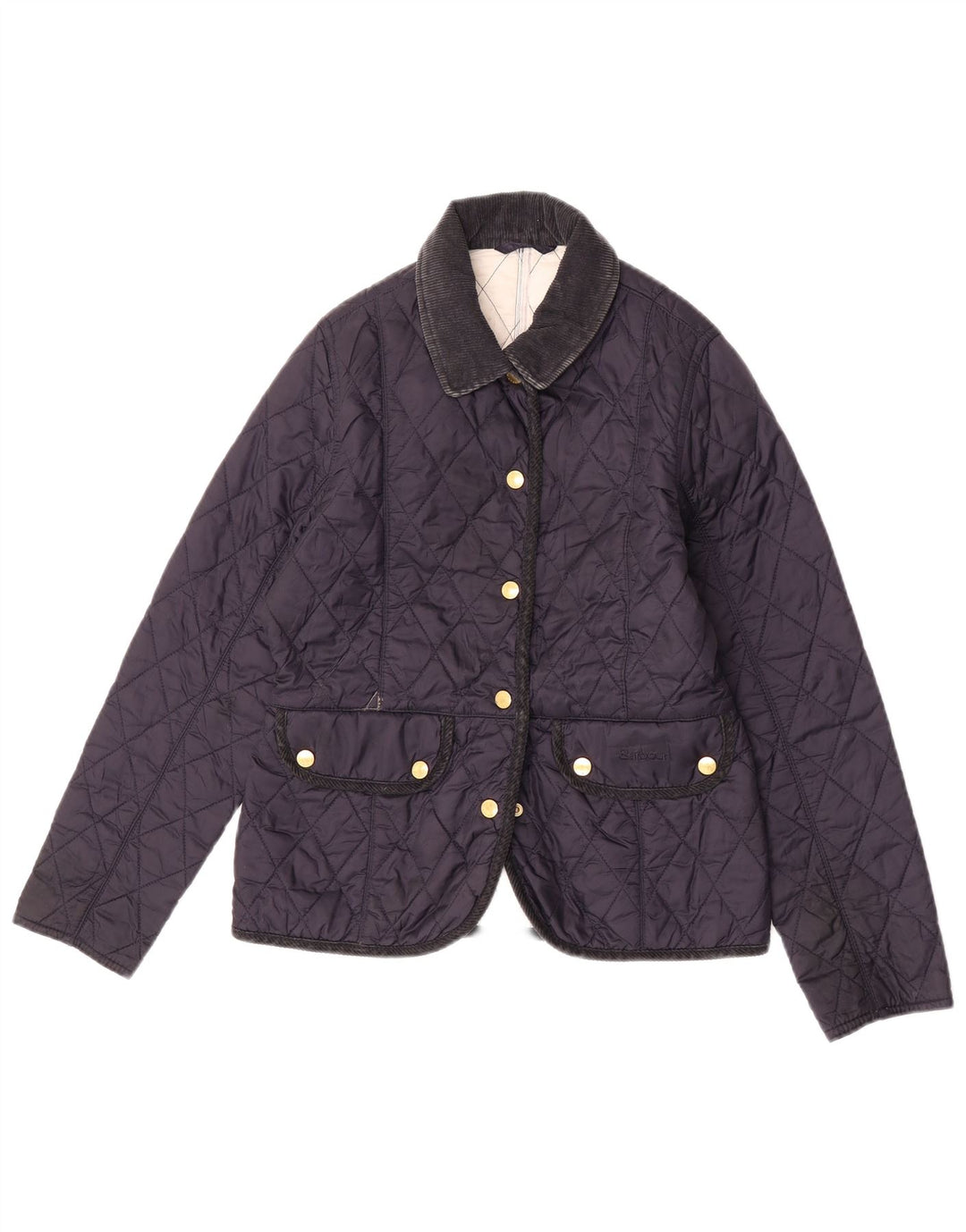 Barbour piger quiltet jakke 10-11 år Stor marineblå polyamid