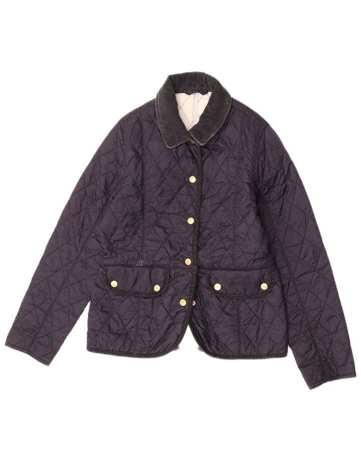 Barbour piger quiltet jakke 10-11 år Stor marineblå polyamid