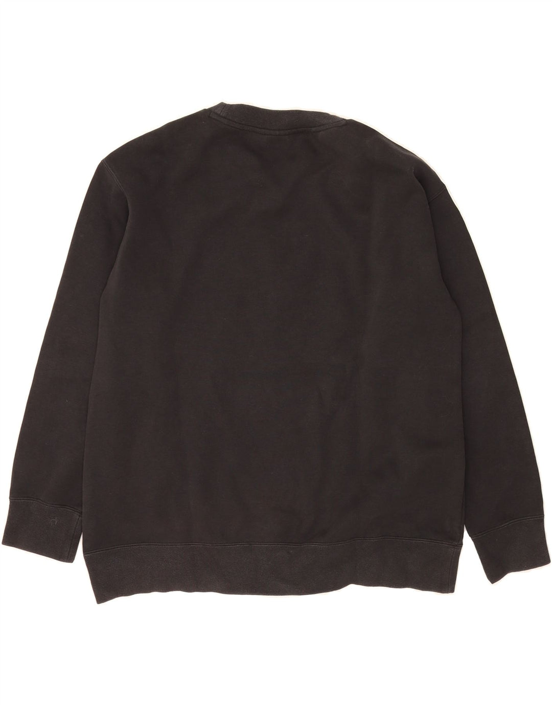 ADIDAS Womens Oversized Sweatshirt Jumper US 8 Medium Black Striped Cotton Vintage Adidas and Second-Hand Adidas from Messina Hembry 