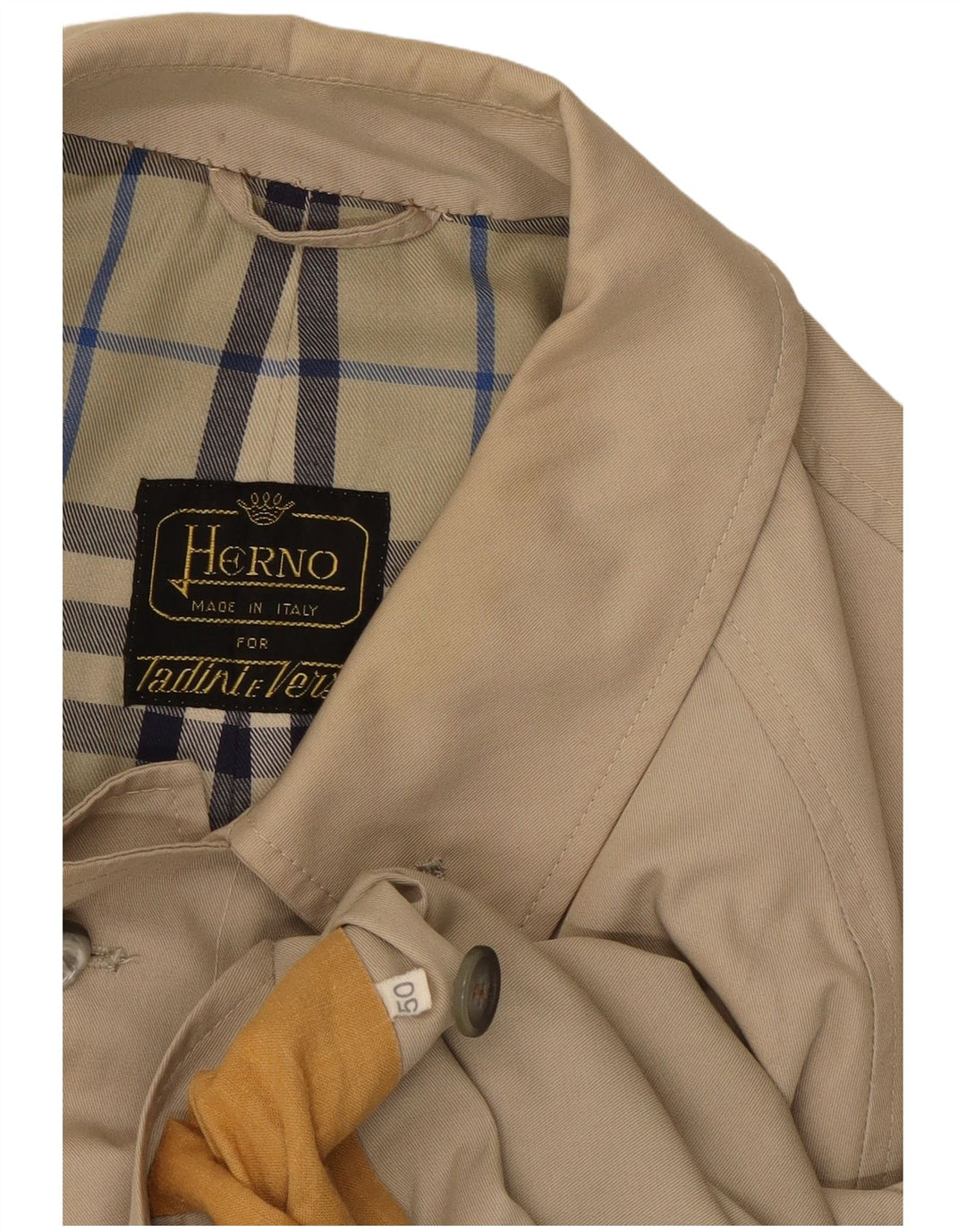Herno Trench Coat til mænd IT 50 Large Beige