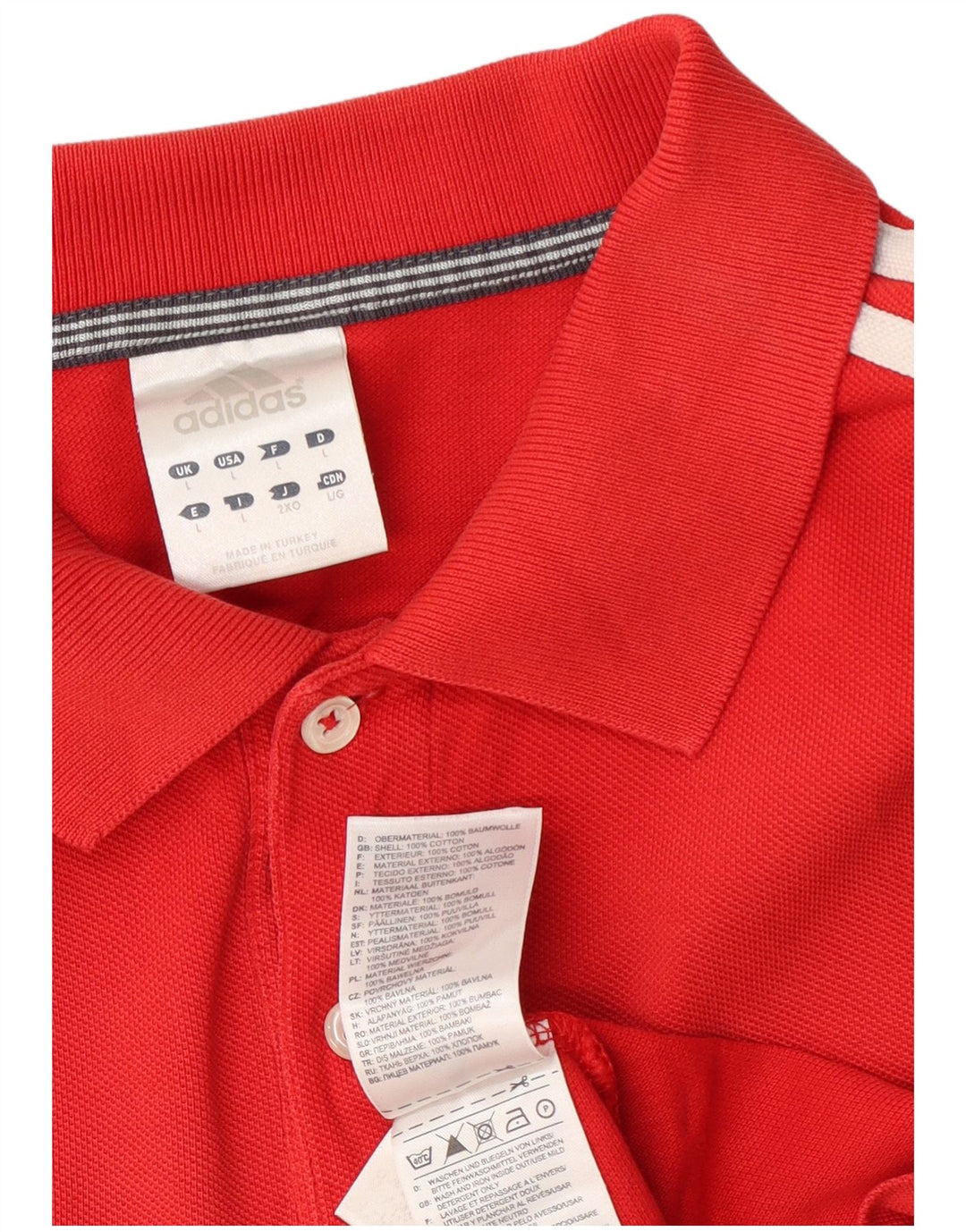 Adidas Polo Shirt til mænd, stor rød bomuld