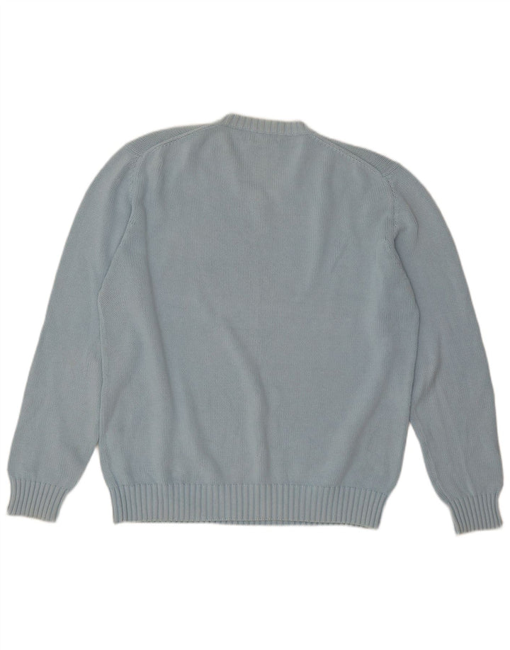 Zara Herre V-hals sweater Stor Blå Bomuld