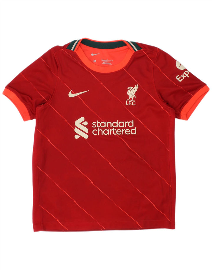 Nike Boys Liverpool Grafisk T-Shirt Top 6-7 År Stor Rød Polyester