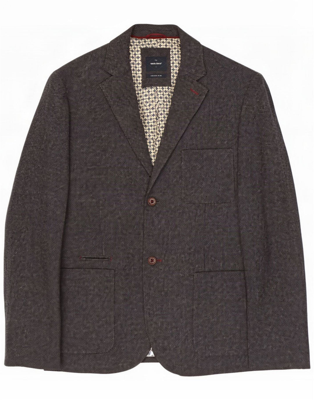 White Stuff Herre 2-knaps Blazer Jacket UK 44 2XL Navy Blue Flecked Wool