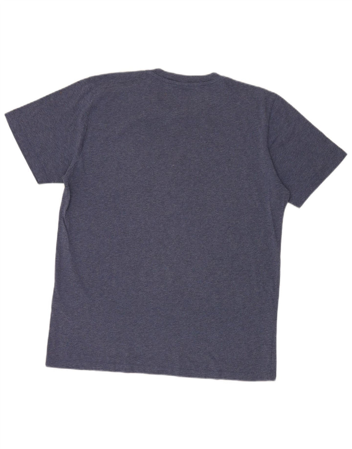 North Sails Herre T-Shirt Top Stor Marineblå Flecked Bomuld