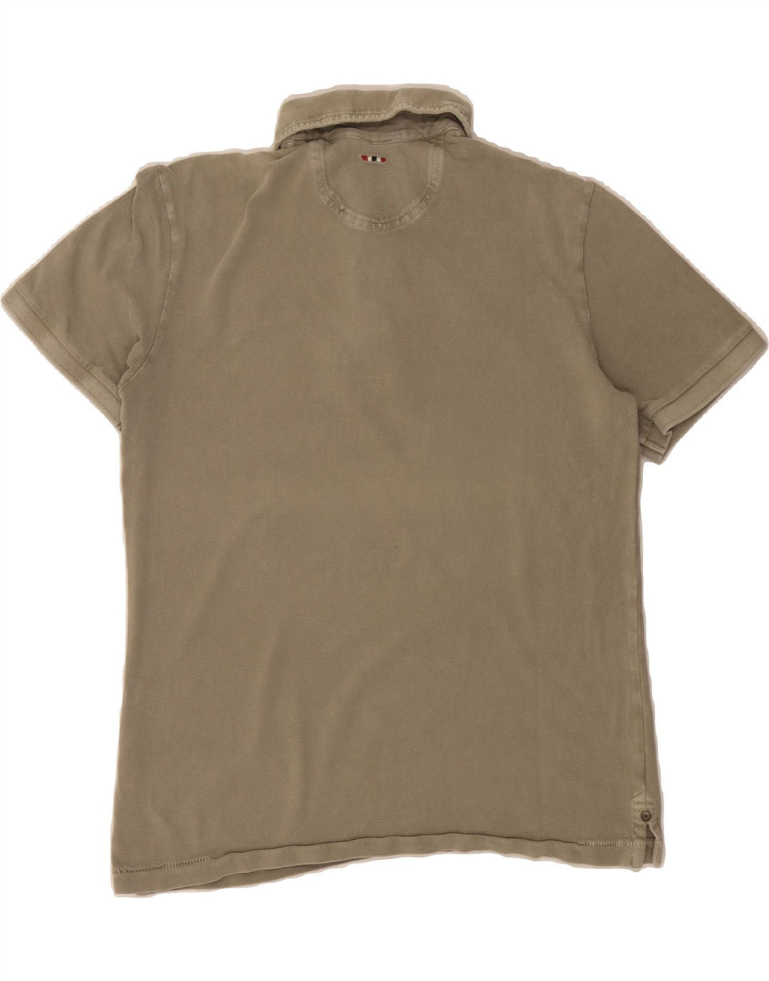 NAPAPIJRI Womens Polo Shirt UK 16 Large Beige Vintage Napapijri and Second-Hand Napapijri from Messina Hembry 