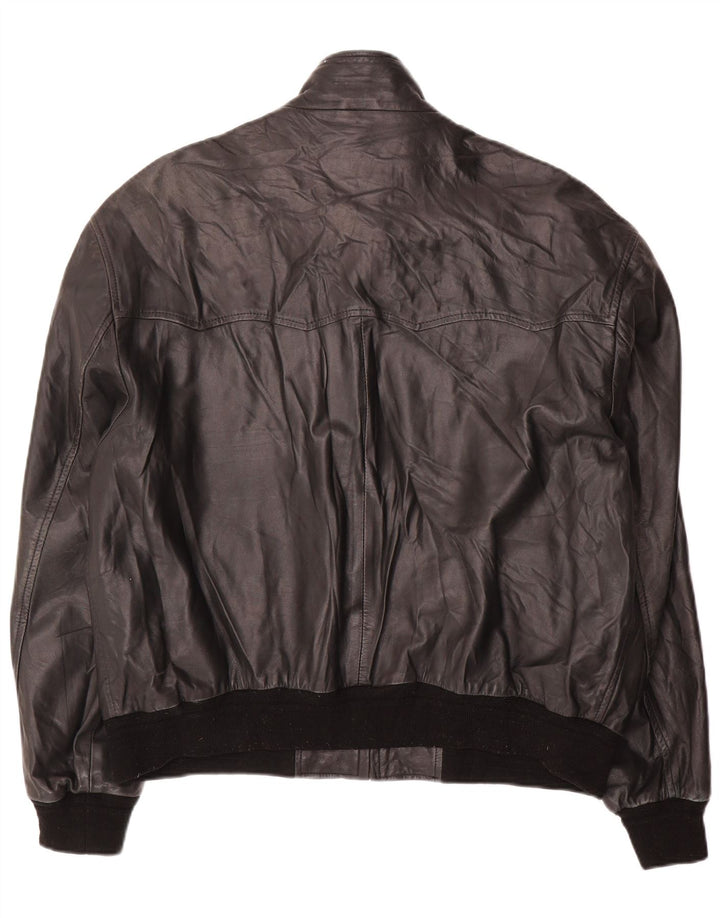 Conbipel Herre Læder Bomber Jacket IT 54 XL Sort Læder