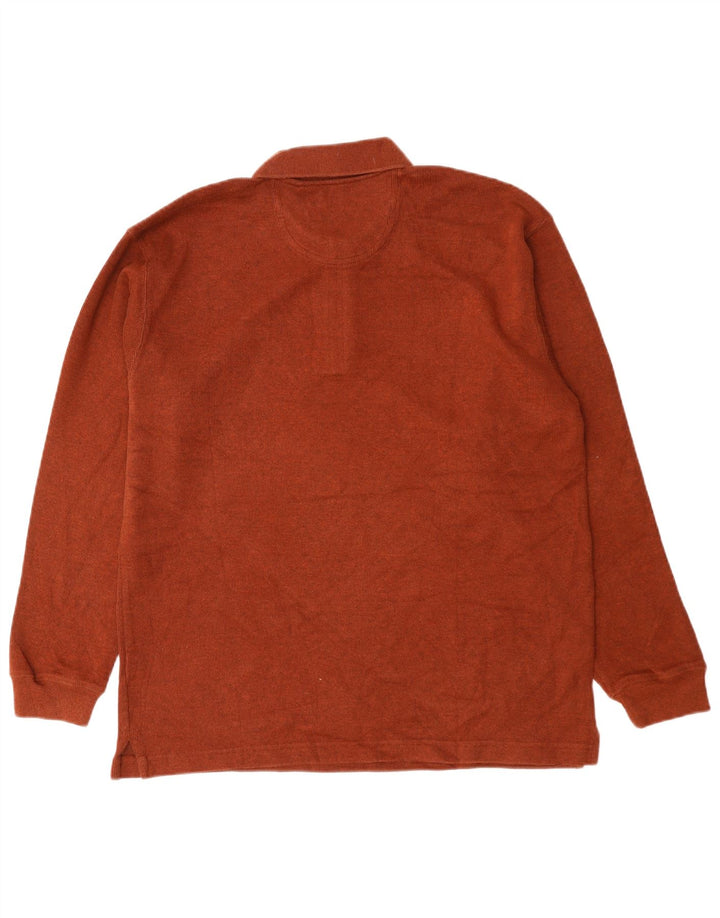 IZOD Herre polo-hals sweater stor rødbrun bomuld