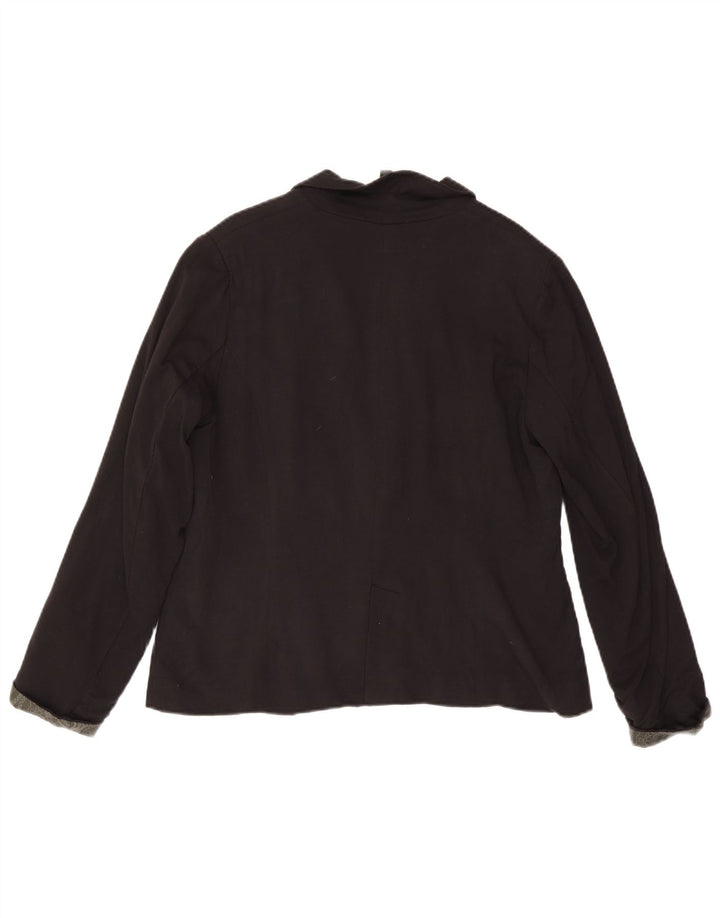Desigual Dame 1-knaps blazerjakke EU 46 XL Sort viskose