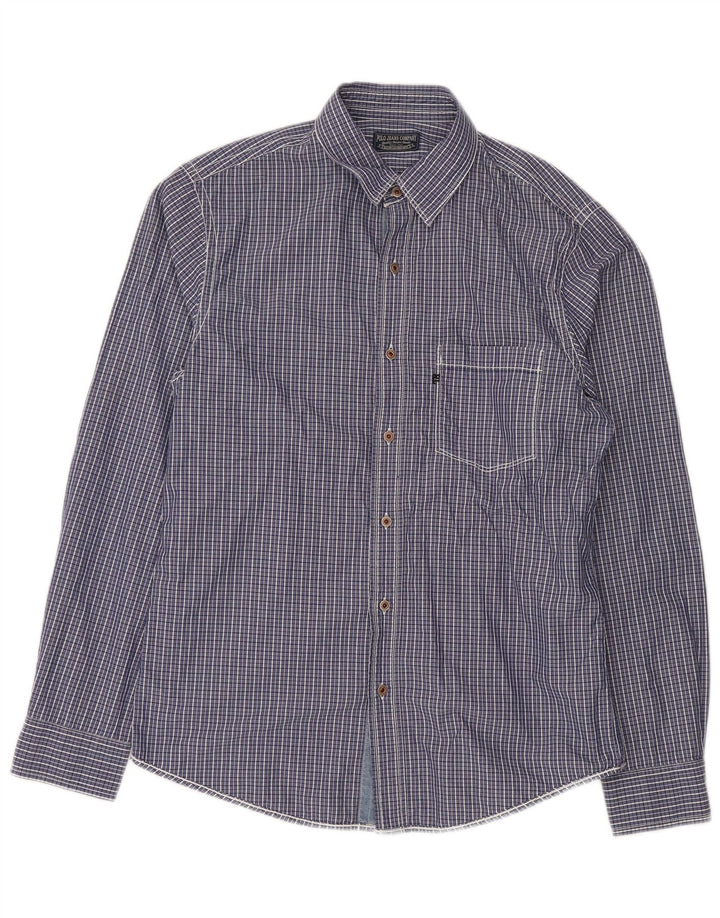 RALPH LAUREN Herreskjorte Medium Blue Gingham Cotton