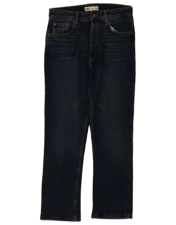 Zara Dame Straight Jeans EU 40 Medium W30 L28 Navy Blue